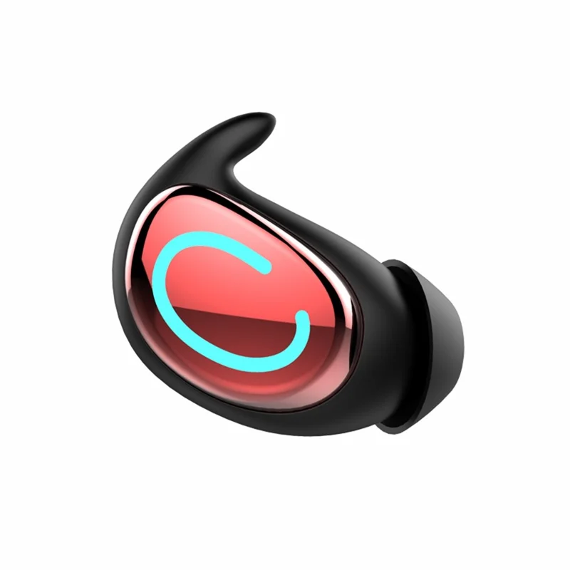 Q9 Wireless Mini Single Earbud Noise Cancelling Invisible In-Ear Headphone for Sleep - Red