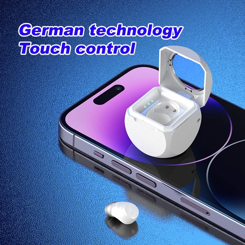 Q1 Mini Single Earbud Wireless Bluetooth-Compatible 5.4 Headphone Invisible Sleep Earpiece - Apricot