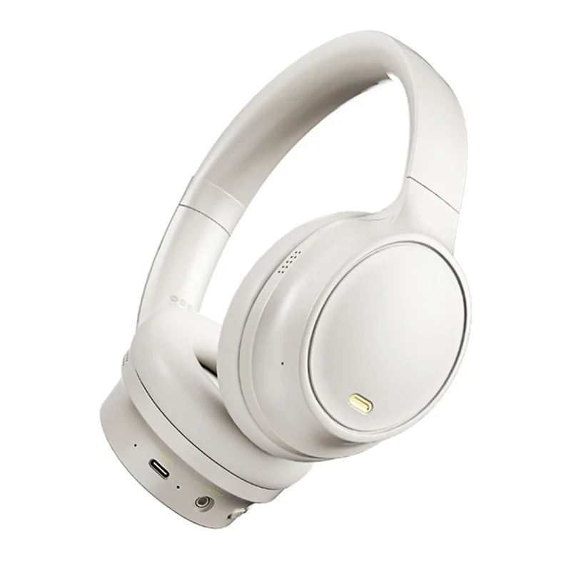 EL-GT10 Bluetooth-Compatible Headphone Active Noise Cancelling Over Ear Wireless Gaming Music Headset - White