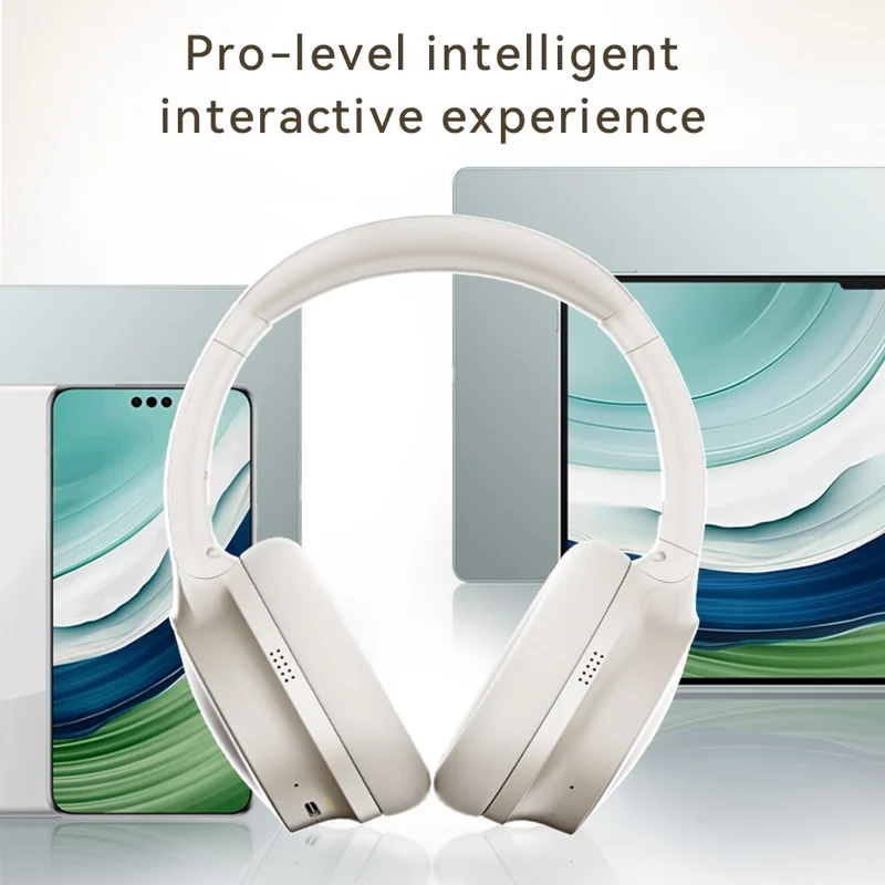 EL-GT10 Bluetooth-Compatible Headphone Active Noise Cancelling Over Ear Wireless Gaming Music Headset - White