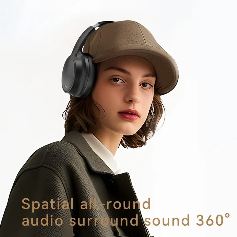EL-GT10 Fone de Ouvido Bluetooth com Cancelamento de Ruído Ativo Over Ear Sem Fio para Jogos e Música - Preto