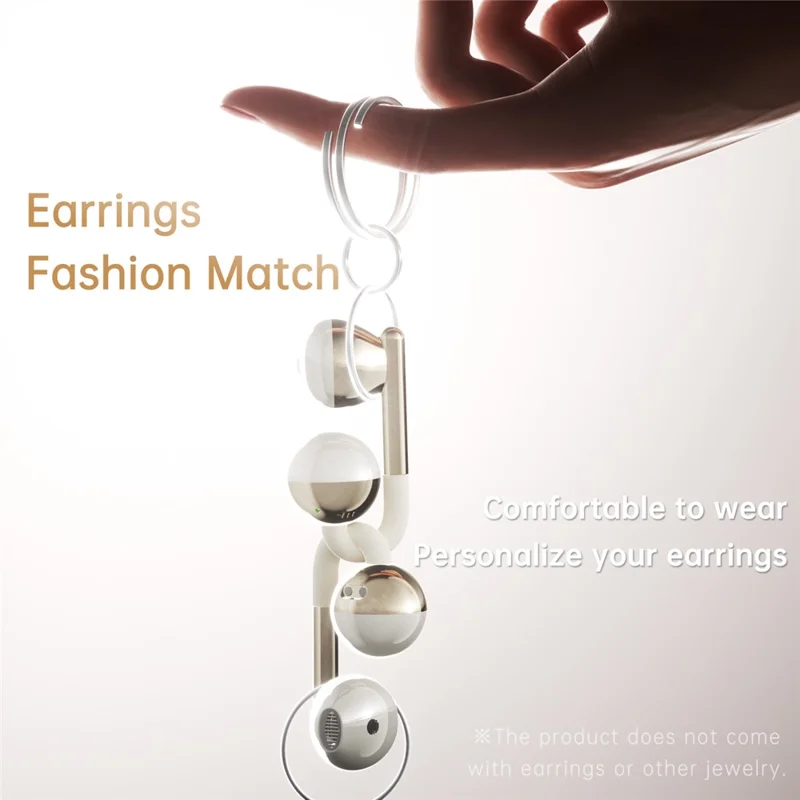 F22 Ear Clip OWS Bluetooth-Compatible Earbuds ENC Noise Reduction Semi In Ear Gaming Earphones - Red