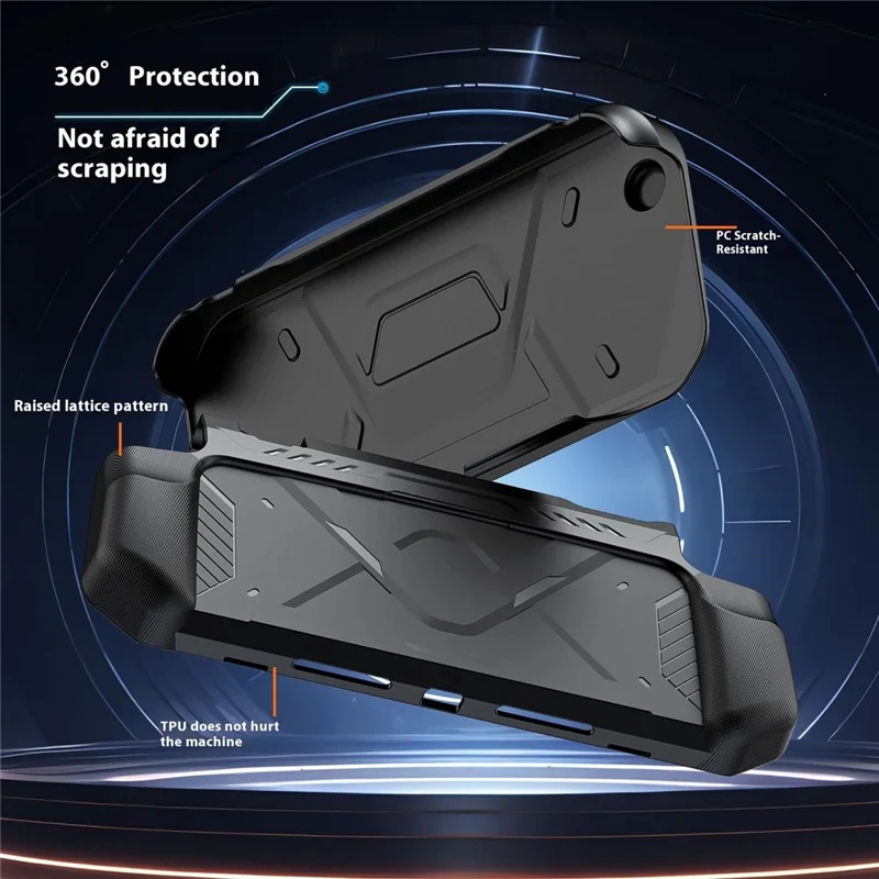 Per Nintendo Switch 2 Custodia protettiva Anti caduta TPU + Guscio in PC - Nero