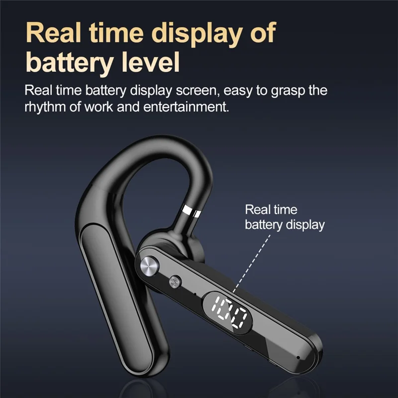 VSIDEA V82 Wireless Bluetooth-Compatible Headset Over-Ear Business Earphones Rotating Earbud