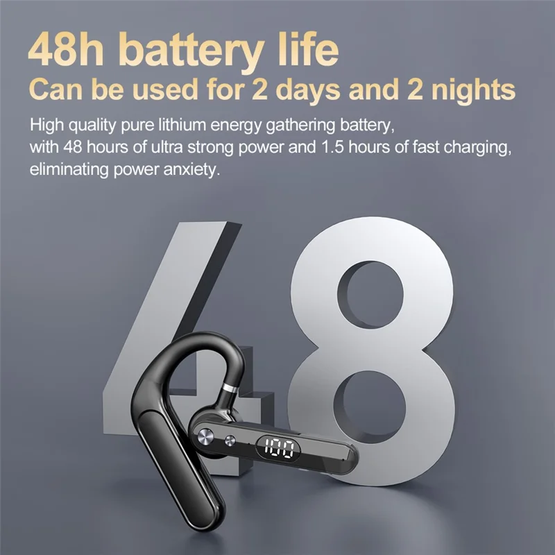 VSIDEA V82 Wireless Bluetooth-Compatible Headset Over-Ear Business Earphones Rotating Earbud