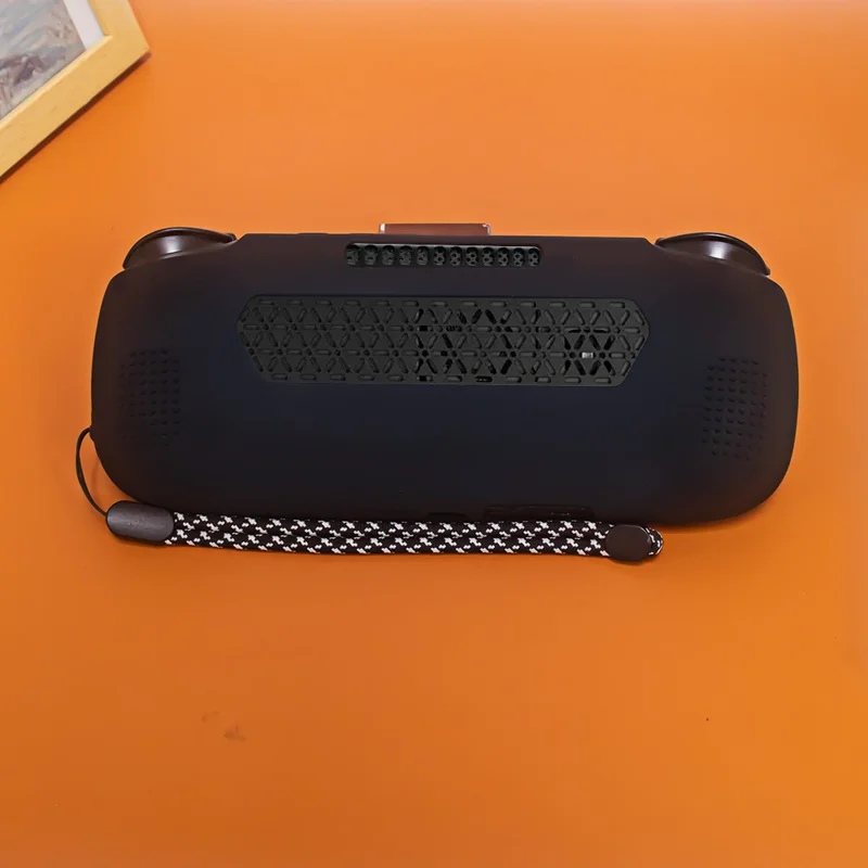 Для игровой консоли Retroid Pocket 5 силиконовый защитный чехол противоскользящий амортизирующий - Черный