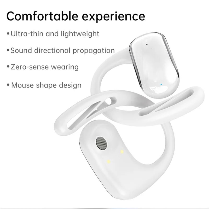 Auricolari wireless T25 OWS Bluetooth con traduzione multilingua per musica - Bianchi