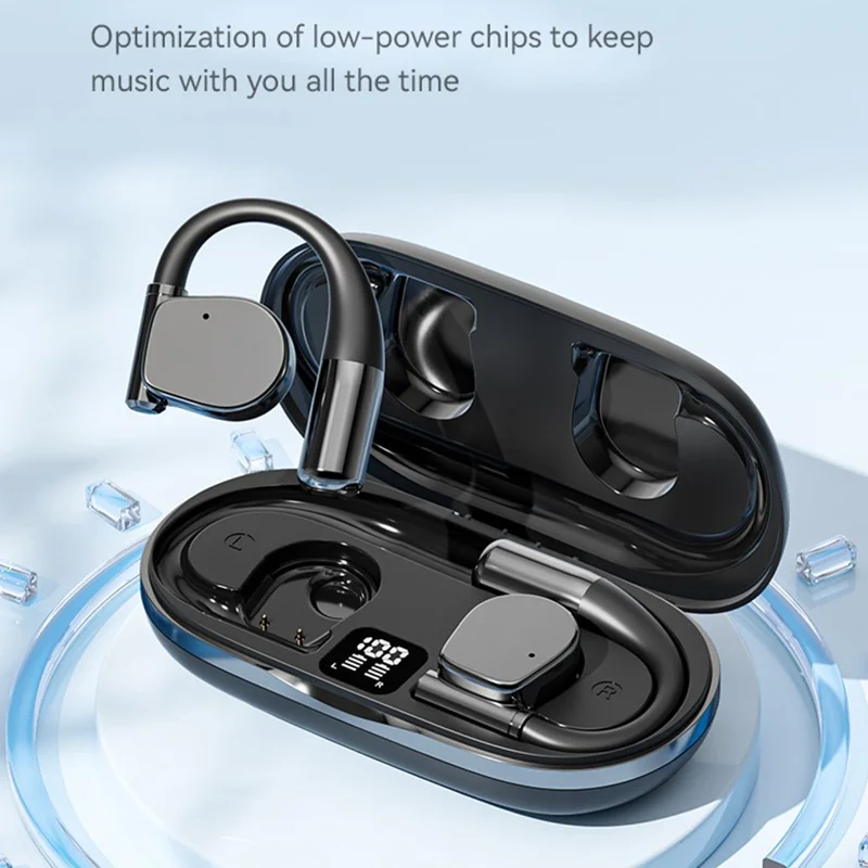 M111 Bluetooth-compatible 5.4 Earbuds Noise Reduction HD Audio Open Ear Wireless Headphones - Nude