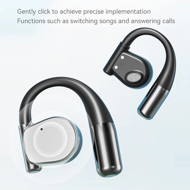M111 Bluetooth-compatible 5.4 Earbuds Noise Reduction HD Audio Open Ear Wireless Headphones - Nude