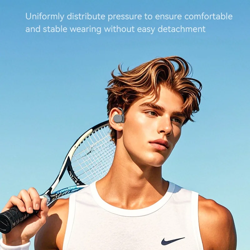 M111 Bluetooth-compatible 5.4 Earbuds Noise Reduction HD Audio Open Ear Wireless Headphones - Nude