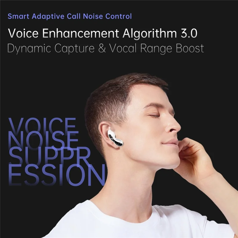 ND Pulsar Cuffie Bluetooth con Driver Dinamico HIFI da 13mm In-Ear con 4 Microfoni - Bianco