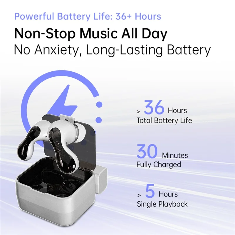 ND Pulsar Bluetooth-Compatible Headset 13mm HIFI Dynamic Driver In-Ear Earphones with 4 Mic - Dark Grey
