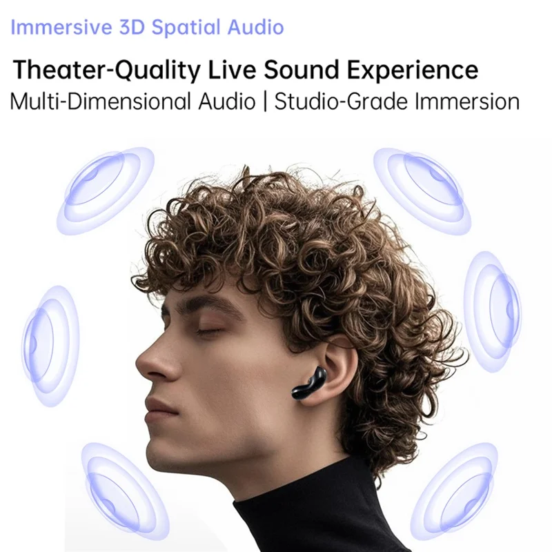 ND Pulsar Bluetooth-Compatible Headset 13mm HIFI Dynamic Driver In-Ear Earphones with 4 Mic - Dark Grey