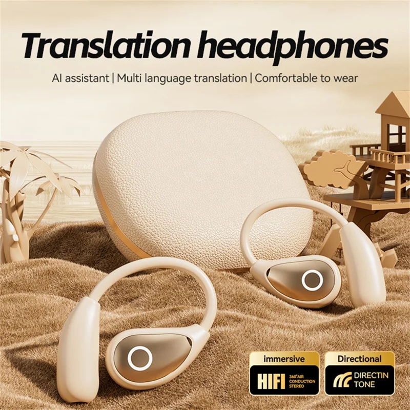 Auricolari Bluetooth M95 HiFi con Traduzione AI in 144 Lingue per Sport - Nude