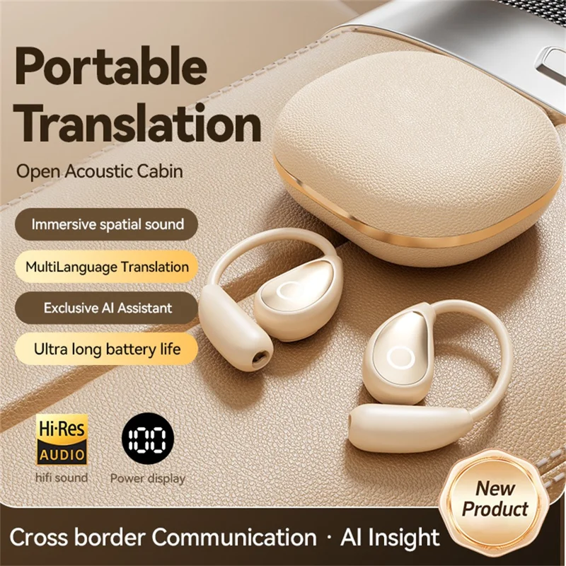 Auricolari Bluetooth M95 HiFi con Traduzione AI in 144 Lingue per Sport - Nude