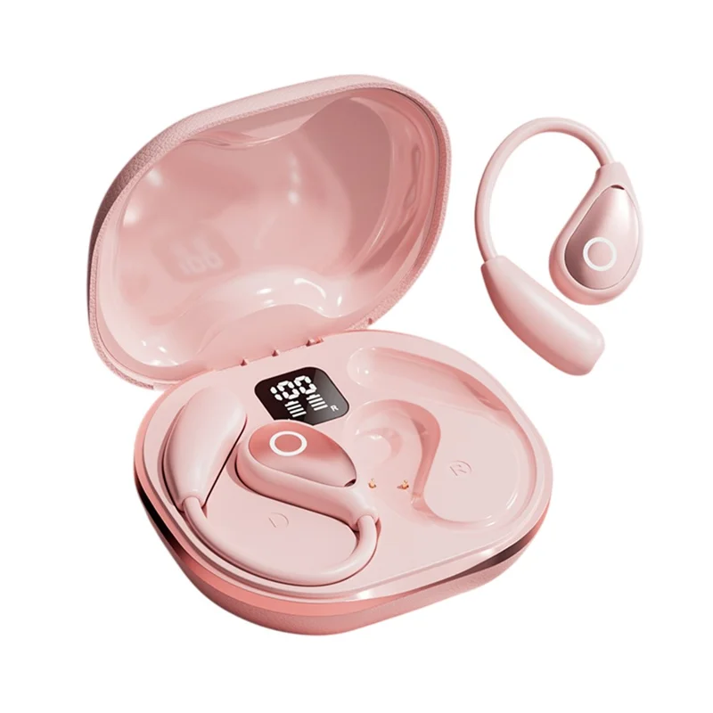 M95 Ear Hook Wireless Earbuds HiFi Sound Bluetooth-Compatible Earphones for Sports  /  Workout  /  Exercise - Pink