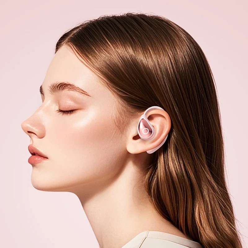 M95 Ear Hook Wireless Earbuds HiFi Sound Bluetooth-Compatible Earphones for Sports  /  Workout  /  Exercise - Pink