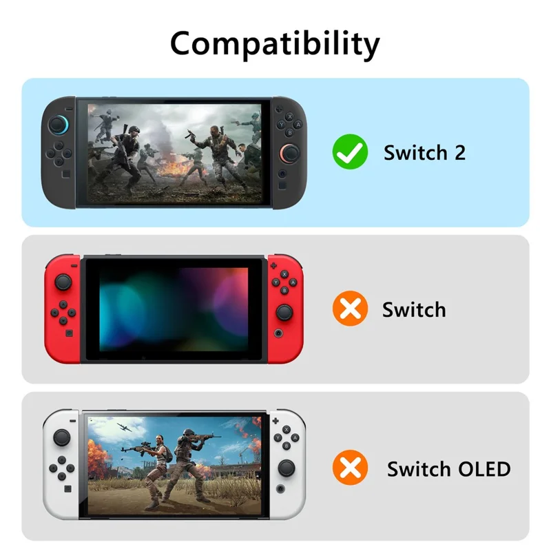 Cover protettivo in silicone morbido ergonomico per Controller Nintendo Switch 2 - Nero