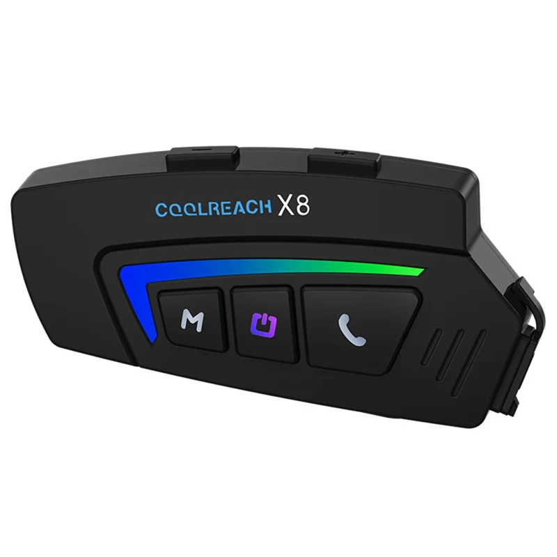 COOLREACH X8 Casque moto Casque Bluetooth Compatible Écouteurs sans fil pour la conduite avec microphone souple et dur 2 en 1