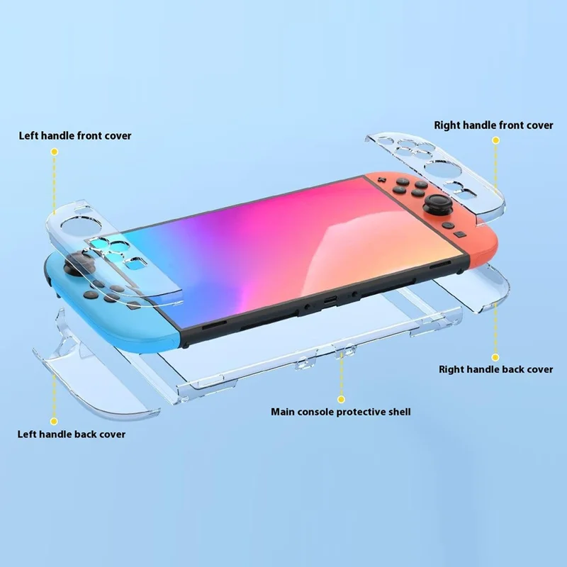 HONSON HS-SW2032 Для Nintendo Switch 2 Прозрачный Чехол ПК Тонкий Защитный Чехол Прозрачный Корпус Противоударный / Небьющийся