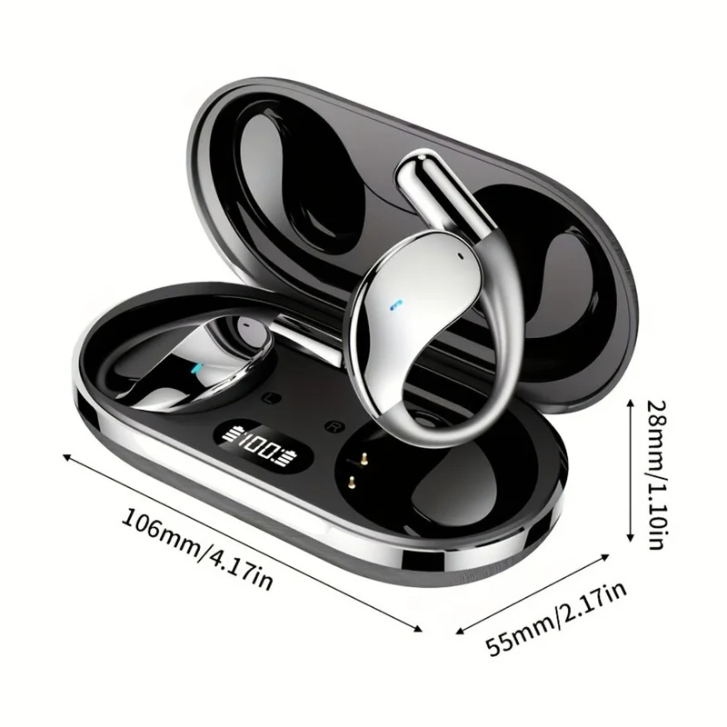 Q39 144 Languages Translation Earbuds HiFi Sound Open Ear Bluetooth-compatible Music Earphones - Nude