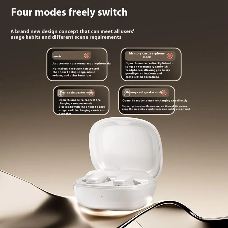 S09 Wireless Earbuds with Full Color Touch Screen Charging Case Noise Cancellation Bluetooth-compatible Headphones - White
