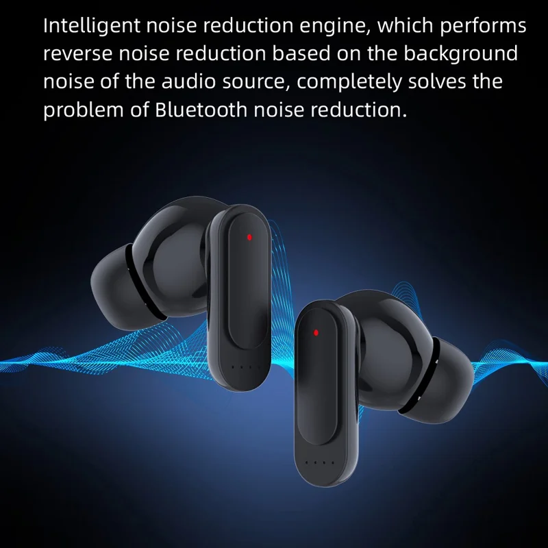 MAX60 Kabellose Bluetooth-kompatible Ohrhörer mit starkem Bass, aktiver Geräuschunterdrückung und CVC-Kopfhörer