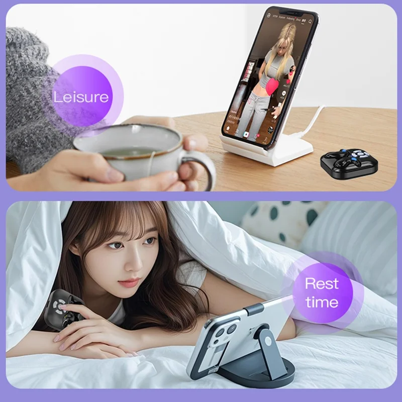 LY9 Mini Ultra Thin Wireless Sleep Earbuds Portable Shark Fin Design Bluetooth-Compatible Earphones with Watch Strap - Purple