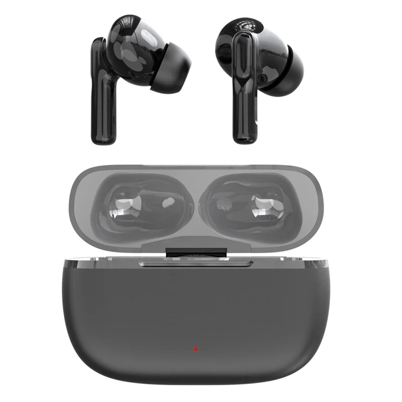 MAX50 Drahtloser Bluetooth-kompatibler Kopfhörer mit starkem Bass, aktiver Geräuschunterdrückung, CVC Musik-Gaming-Ohrhörer - Schwarz