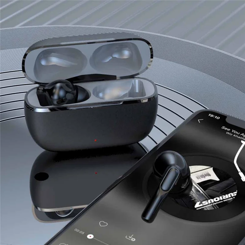 MAX50 Drahtloser Bluetooth-kompatibler Kopfhörer mit starkem Bass, aktiver Geräuschunterdrückung, CVC Musik-Gaming-Ohrhörer - Schwarz