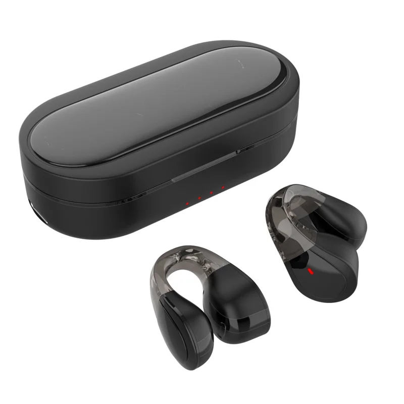 Q60 Kabellose Bluetooth-kompatible Stereo-Kopfhörer Wasserdicht mit Touch-Steuerung Ohrhörer - Schwarz
