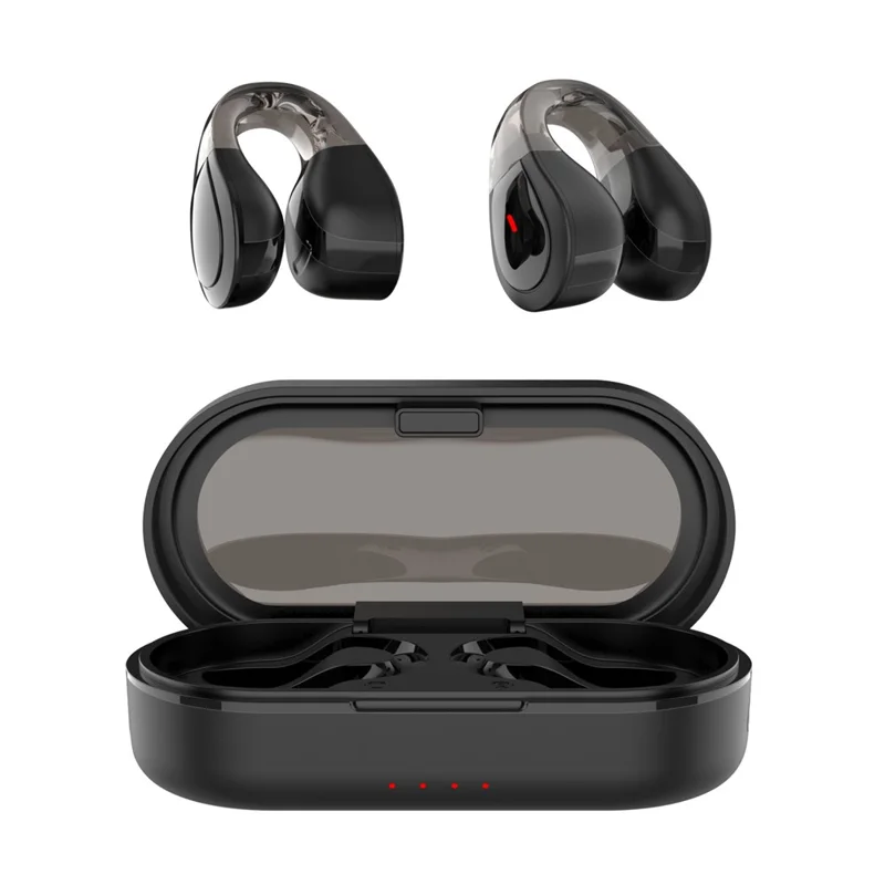 Q60 Kabellose Bluetooth-kompatible Stereo-Kopfhörer Wasserdicht mit Touch-Steuerung Ohrhörer - Schwarz