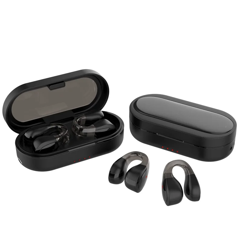 Q60 Kabellose Bluetooth-kompatible Stereo-Kopfhörer Wasserdicht mit Touch-Steuerung Ohrhörer - Schwarz