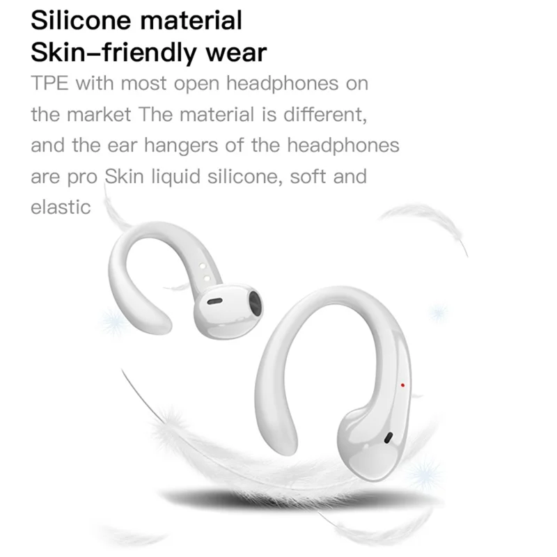 OWS-15 Bluetooth-Compatible Headset Noise Cancelling True Wireless Ear Clip Music Gaming Earphones - Black