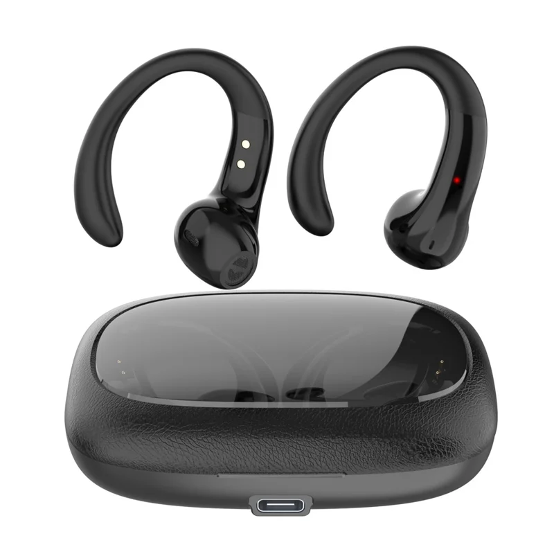 OWS-15 Bluetooth-Compatible Headset Noise Cancelling True Wireless Ear Clip Music Gaming Earphones - Black