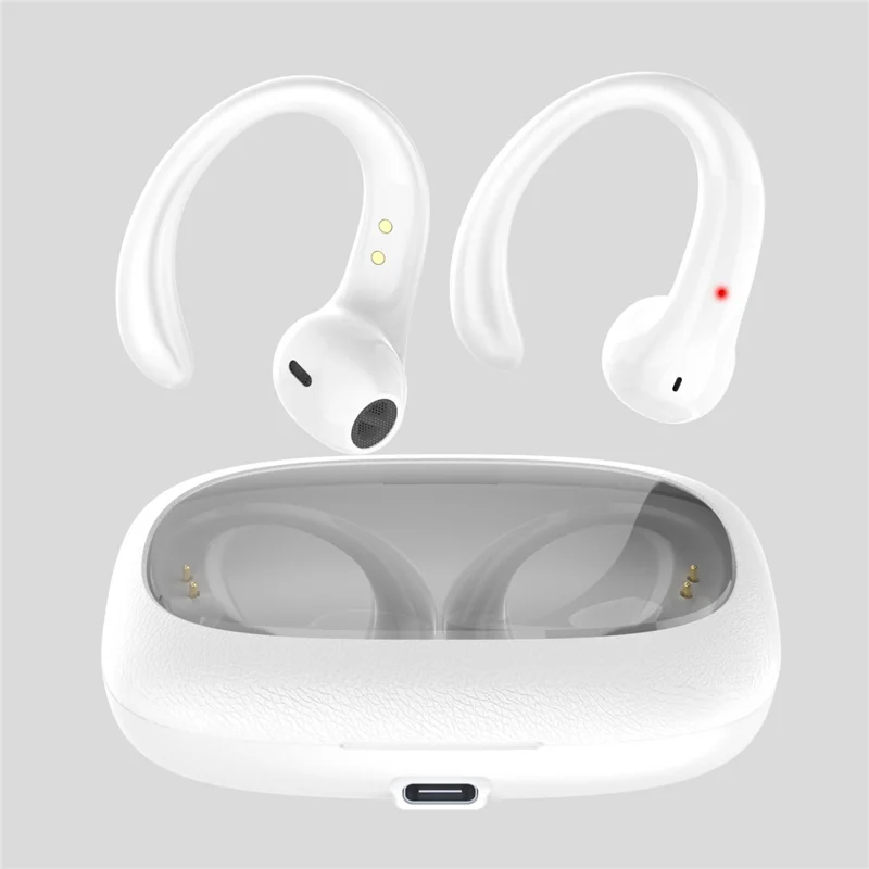 OWS-15 Bluetooth-Compatible Headset Noise Cancelling True Wireless Ear Clip Music Gaming Earphones - White