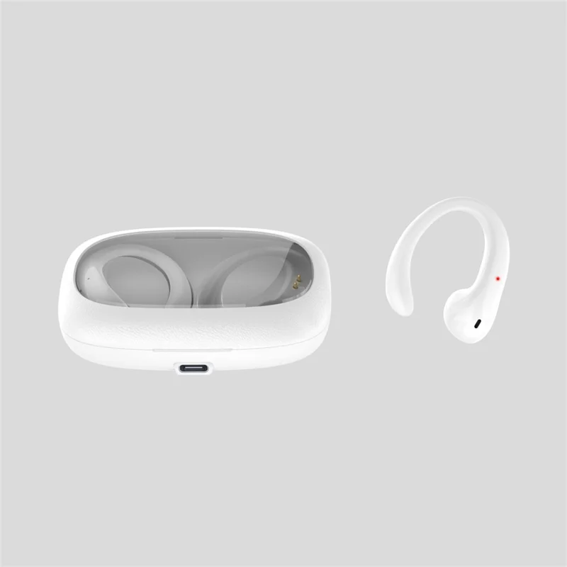 OWS-15 Bluetooth-Compatible Headset Noise Cancelling True Wireless Ear Clip Music Gaming Earphones - White