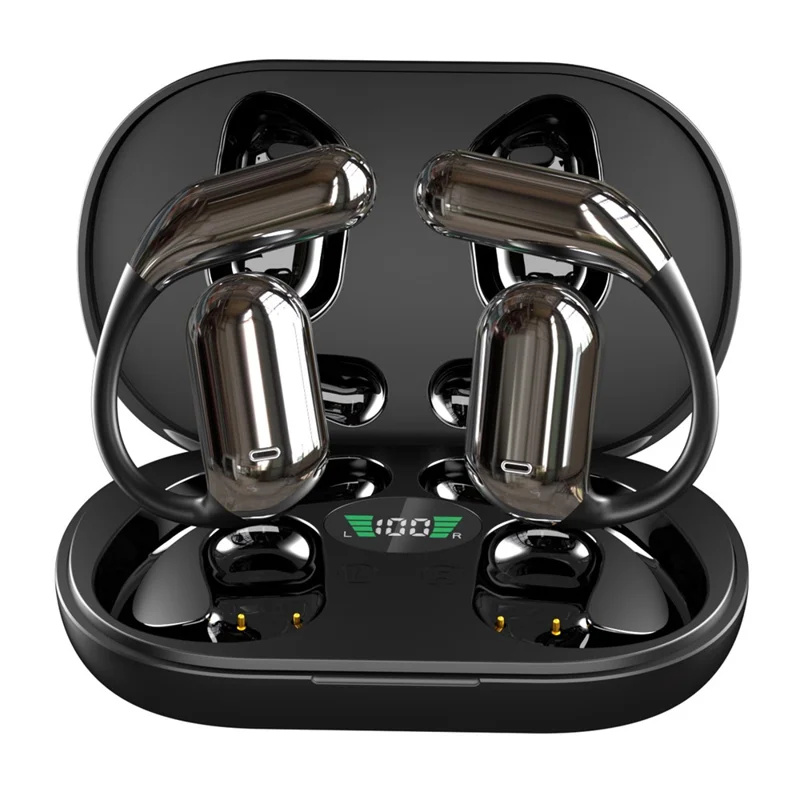 Q16 Auricolari con traduzione AI in 144 lingue OWS Open Ear con controllo touch Bluetooth - Nero
