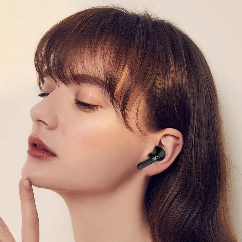 Y113 Smart Voice Translation Earbuds Multi Language Real Time Interpreter In Ear Bluetooth-Compatible Earphones - Black