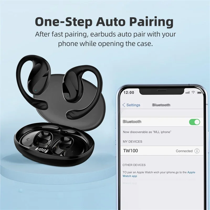Auriculares Traductores TW100 con Intérprete de Voz en 144 Idiomas, Bluetooth, Traducción de Fotos por IA y Llamadas de Vídeo - Blanco
