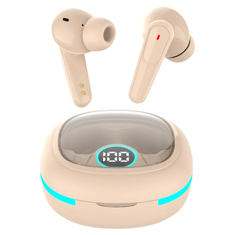 TWS-PLUS 50 Noise Reduction Bluetooth-compatible Earbuds Touch Control In Ear Sports Headphones - Nude