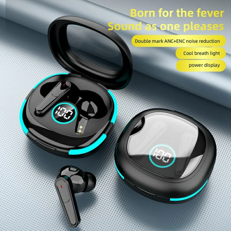 TWS-PLUS 50 Noise Reduction Bluetooth-compatible Earbuds Touch Control In Ear Sports Headphones - Nude