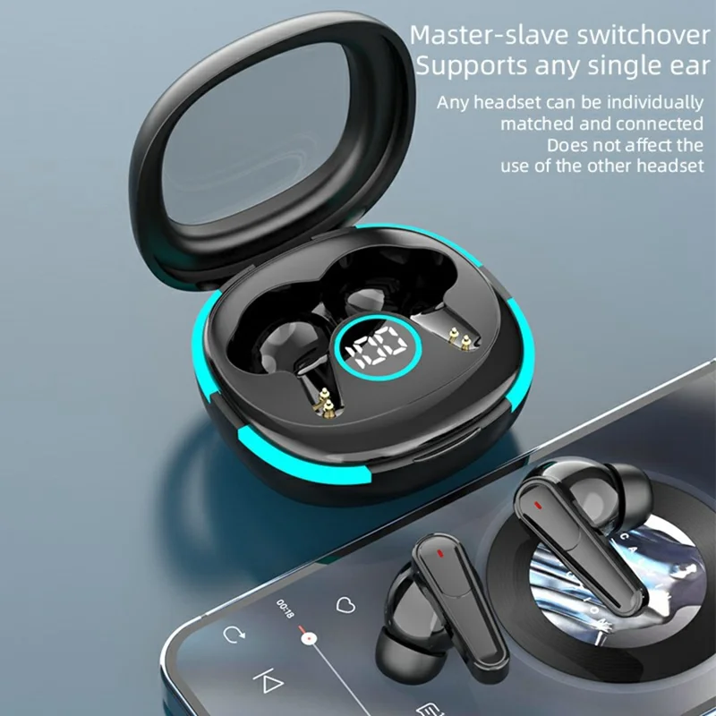 TWS-PLUS 50 Noise Reduction Bluetooth-compatible Earbuds Touch Control In Ear Sports Headphones - Nude