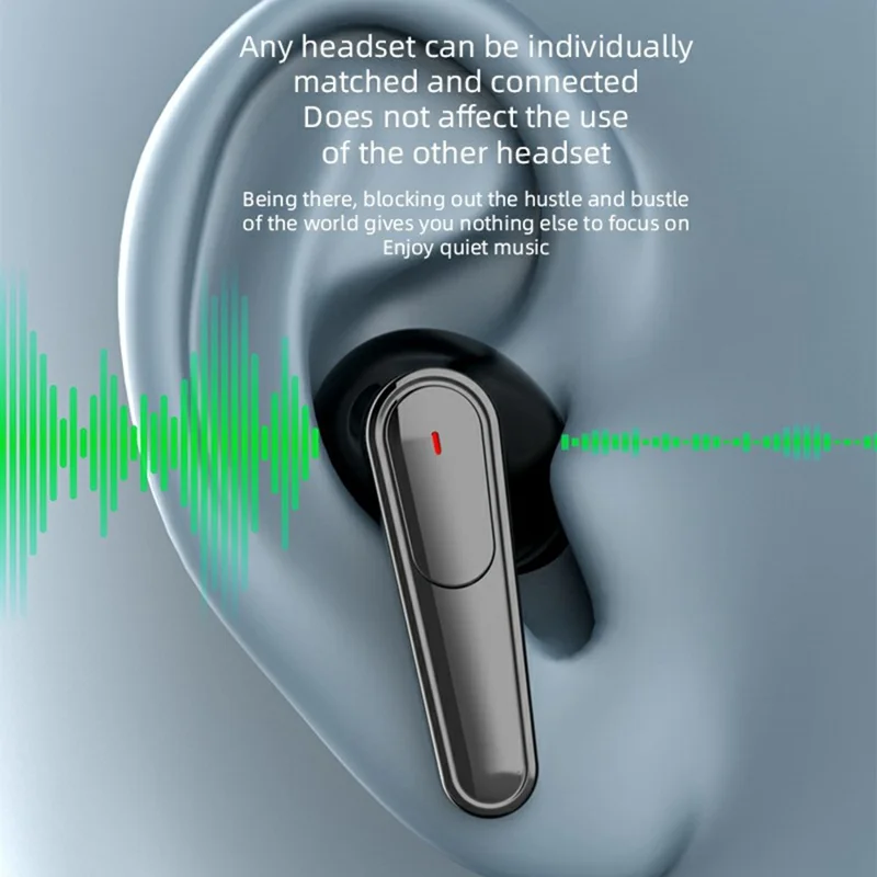 TWS-PLUS 50 Noise Reduction Bluetooth-compatible Earbuds Touch Control In Ear Sports Headphones - Nude