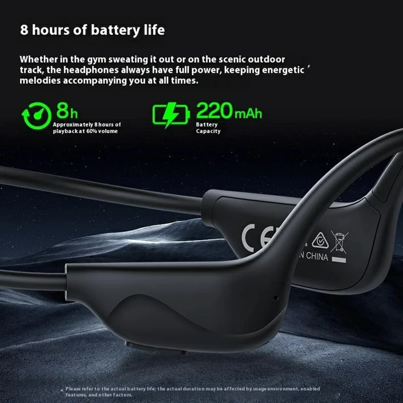 X3 Bone Conduction Headphones Open Ear Waterproof Wireless Headset for Sports Running