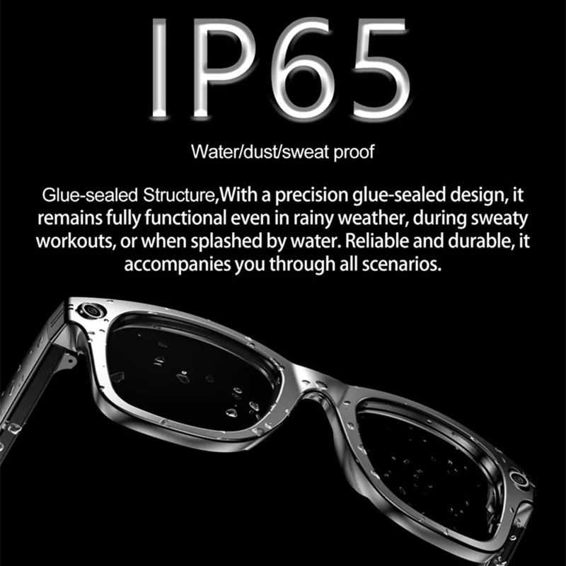 W600 Multifunction AI Smart Glasses HD Video Recording Bluetooth-compatible Music Eyeglasses - Anti Blue Light