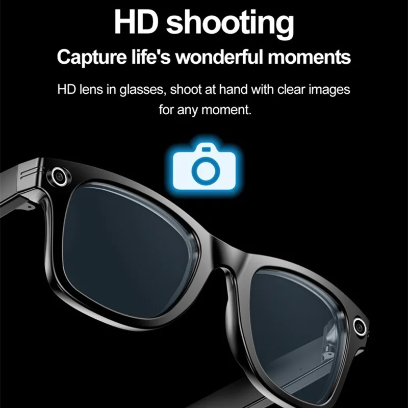 W600 Multifunction AI Smart Glasses HD Video Recording Bluetooth-compatible Music Eyeglasses - Anti Blue Light