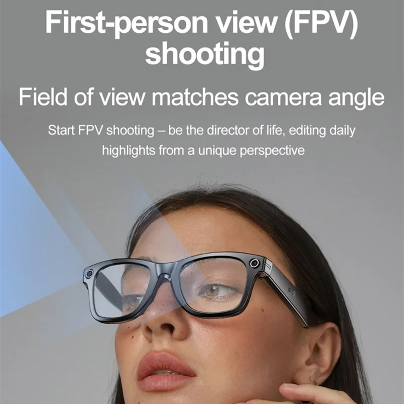 W600 Multifunction AI Smart Glasses HD Video Recording Bluetooth-compatible Music Eyeglasses - Anti Blue Light