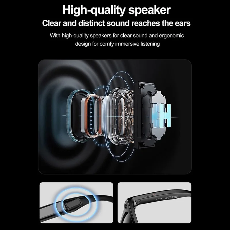 W600 Multifunction AI Smart Glasses HD Video Recording Bluetooth-compatible Music Eyeglasses - Anti Blue Light