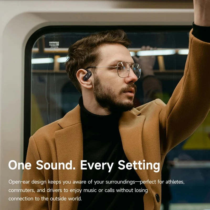 MCDODO HP-805 Air O2 Open Ear True Wireless Earbuds Bluetooth-kompatible Musik-Kopfhörer - Schwarz